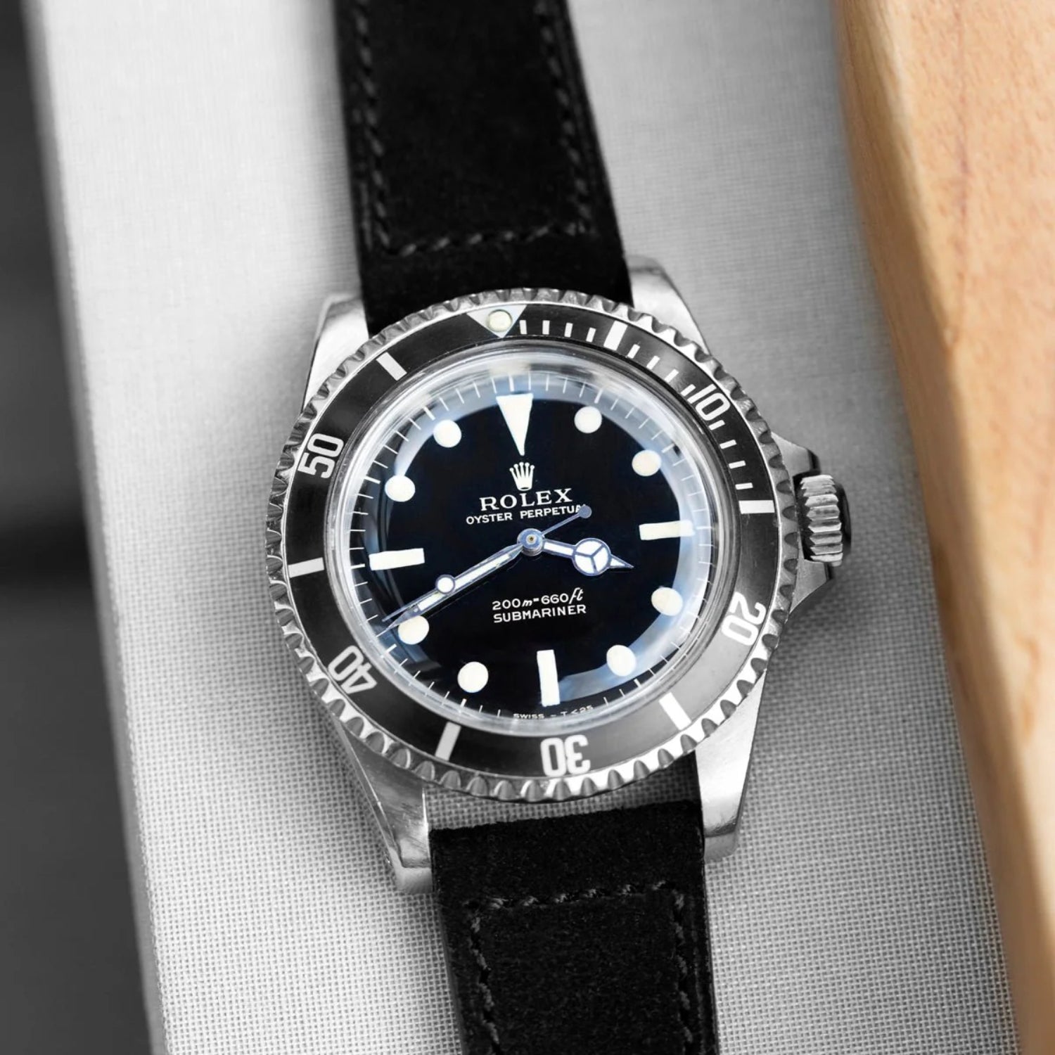 Bracelet en cuir suédé – Noir – Helvetus®